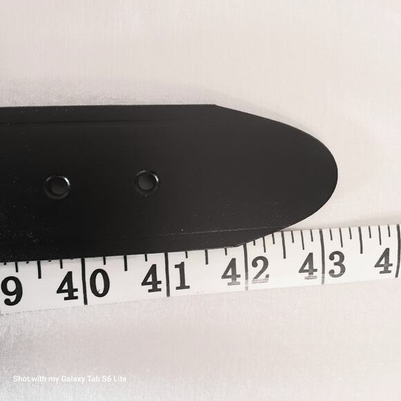 Perfect Fit Black Leather Belt 38 Waist Wide Width - Picture 10 of 12